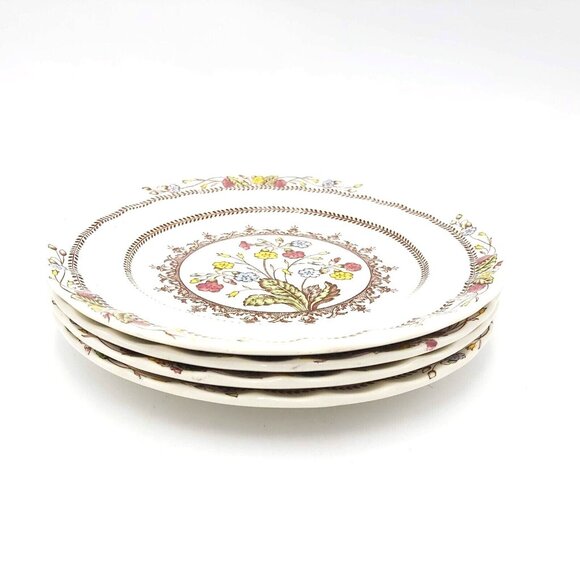 Copeland Spode S173 Cowslip Bread and Butter Plates 6.5 inch Black Logo Set of 4 - Picture 6 of 6
